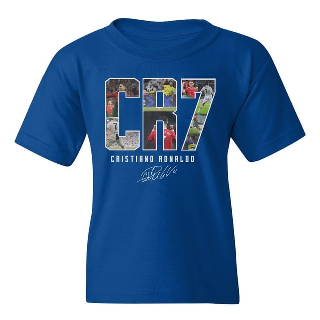 Camiseta juvenil pequeña azul rey homenaje a Ronaldo Cup & Branch