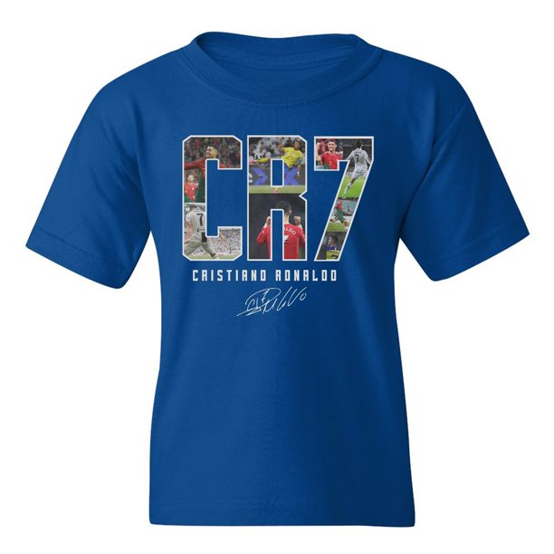 Camiseta juvenil pequeña azul rey homenaje a Ronaldo Cup & Branch