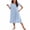 Light Blue Flowers, variant on Ekouaer Cotton Nightgowns for Women Soft Long Button Night Gowns Comfy House Dresses with Pockets Short Sleeve Lounge Dress