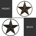 thumbnail image 4 of 12" Metal Barn Star Twisted Rope Ring Rustic Texas Lone Star Dark Brown Western Home Wall Decor, 4 of 7