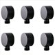 thumbnail image 1 of 6X Codo de Suministro de Pared, Accesorios de Conector de Manguera de Ducha de Montaje en Pared Redondo de LatóN Salida de Agua de G1 / 2 Pulgadas para Ducha-Negro, 1 of 5