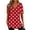 Red, variant on Patlollav Women Tees Under $10,Summer Tops for Women's New Spring V-Neck Zipper Polka Dot Print Blouse Short-Sleeve V-Neck Shirt