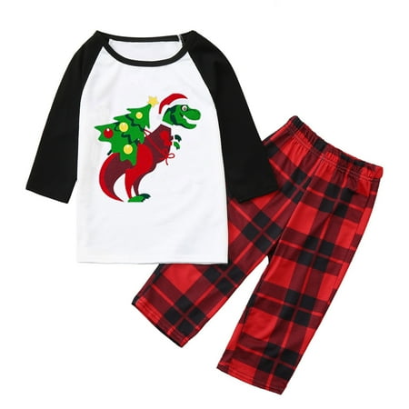 

Tangnade home pajamas Kids Christmas Letter Printed Top+Printed Pants Xmas Family Clothes Pajamas Men tops White 130