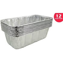 Pactogo Loaf Pans - Disposable Aluminum Foil 1 1/2 lb. Bread Tins 8.5" X 4.5" X 2.3" (Pack of 12)
