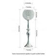 thumbnail image 5 of BalsaCircle 30" Silver Crystal Beaded Goblet Candle Holder Party Wedding Dining Centerpieces Decorations, 5 of 6