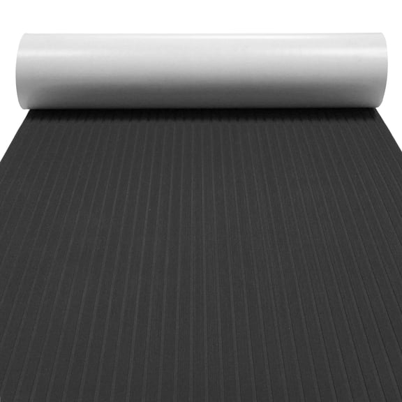 Unique Bargains Self-Adhesive 48.03"Lx15.75"W Boat Flooring Strip Cut EVA Foam Sheet Non-Slip Traction Pad for Boats Decking Surfboard Paddle Board Black