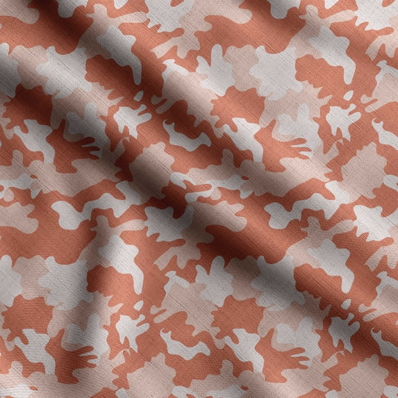 Soimoi Camouflage Print,Cotton Cambric, Quilting Fabric Sold by The Yard 42 Inch Wide, Medium Weight Cotton Fabric, SewingSupplies, Peach