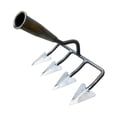 thumbnail image 2 of Colaxi Garden Hoe Manual Tool Digging Multi Purpose Easy Grip Loosening Heavy Duty Compact Efficient Handheld Plowing Portable Metal 4 Teeth, 2 of 8