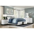 thumbnail image 4 of White Finish California King Platform Bed - 2 Drawers on Footboard - Easy Assembly, 4 of 8