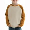 thumbnail image 5 of BFHHYA Kids Colorblock Raglan-Sleeve T-Shirt Girls Boys Crew Neck Casual Basic Long-Sleeve Top for Playdates & Weekend Errands (2-15Y), 5 of 8