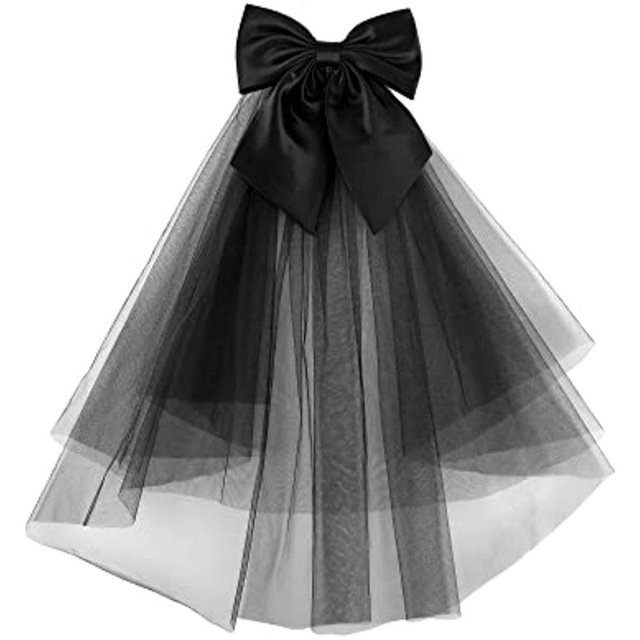 Velo de novia para mujer, velo corto de tul con lazo de encaje, velo de novia para boda, tocados, velo gótico para fiesta de Halloween ShuxiuWang 1327537008958