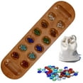 thumbnail image 1 of WE Games Coffee Table African Stone Game Mancala - Solid Wood with Walnut Stain, 1 of 11