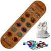WE Games Coffee Table African Stone Game Mancala - Solid Wood with Walnut Stain
