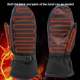 thumbnail image 4 of Manoplas calefactoras eléctricas USB para patinaje de esquí cálido de invierno, guantes calefactores con carga de tesoros, 4 of 5