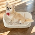 thumbnail image 6 of Dog Toilet Training Potty Tray, Pet Pan Bedpan Training Pads Holder Training Pad Toilet Potty Trainer for Small Animals, Home, Puppy Beige 40x30x11cm, 6 of 9