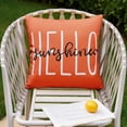 thumbnail image 2 of Outdoor Pillow Covers 18x18 Inch Set of 2 Hello Sunshine Decor Dirty Orange Waterproof Throw Pillow Covers Summer Outdoor Pillow Covers Decor for Patio Funiture Garden Sofa Couch1 020J18, 2 of 6