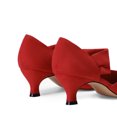 thumbnail image 3 of BURUDANI Women's Kitten Heels Low Pumps Shoes Pointed Closed Toe Slip on Dress Work Bridal Party Wedding, 3 of 6