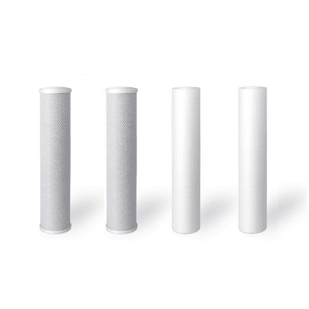 

4 Pack Big Blue Water Filters: SEDIMENT + CARBON BLOCK 4.5 x 20