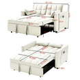thumbnail image 4 of Aukfa Pull Out Sofa Bed, Loveseat Convertible Sleeper Sofa Couch, White, 4 of 8