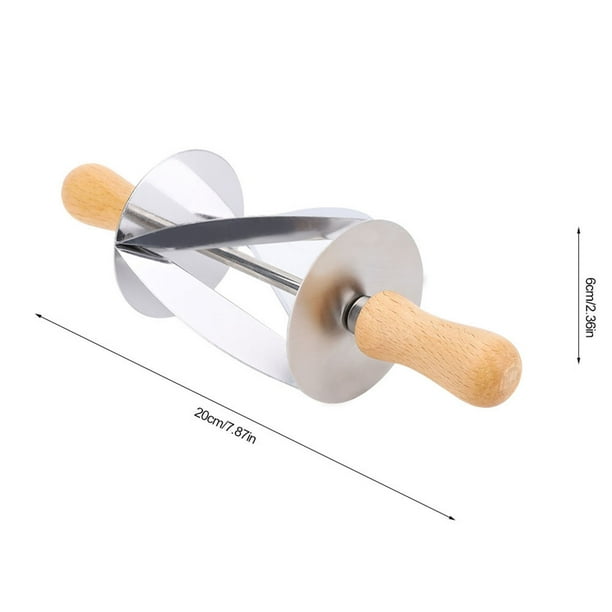 Rodillo de Repostería, Cortador de Croissants, Cortador de Pan de Masa Inscrite de Acero inoxidable, Ayudante de Cocina Con Exquisita Tecnología de Soldadoura Con de de