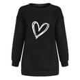 thumbnail image 4 of Dyegold Women'S Sweatshirts Teen Girls Heart Print Graphic Oversized Long Sleeve Shirts For Women Halloween Sweatshirts For Women Fall Outfits Oversized ​Christmas ​Womens Crewneck ​Fall, 4 of 7