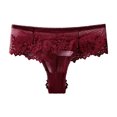 thumbnail image 3 of Aayomet sous-Vêtements en Dentelle pour Femmes Couleur Dentelle Design en Maille Culottes String pour Femmes (Rouge, G), 3 of 4