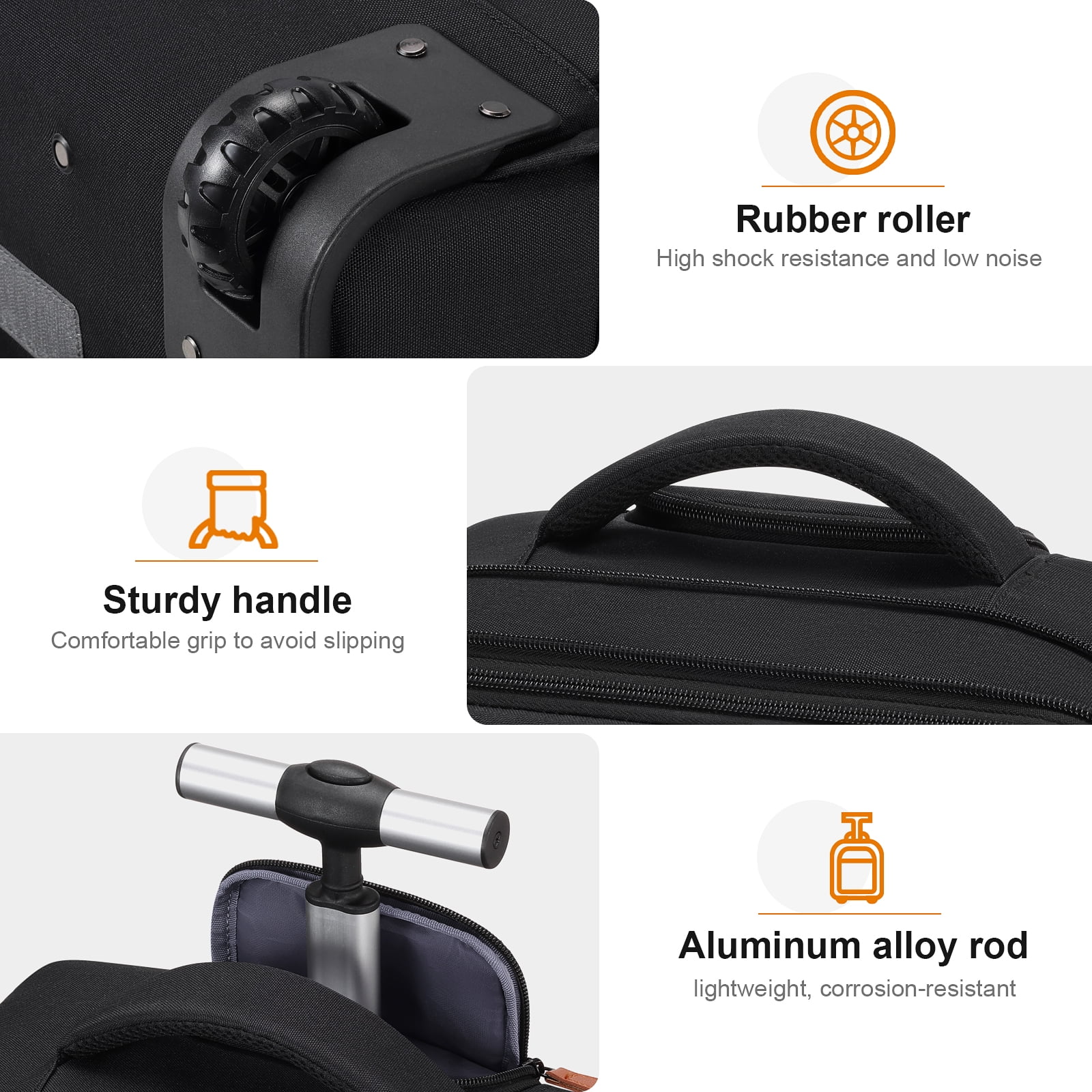 UKEIN Rolling Backpack for Adults Backpack with Wheels with USB Charging Port & Combination Lock Roller Backpack with Packing Cubes and Shoe Pocket