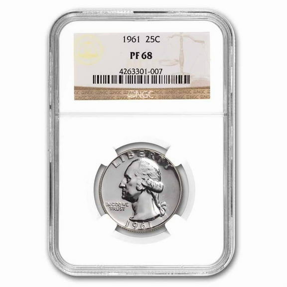 1961 Washington Quarter PF-68 NGC