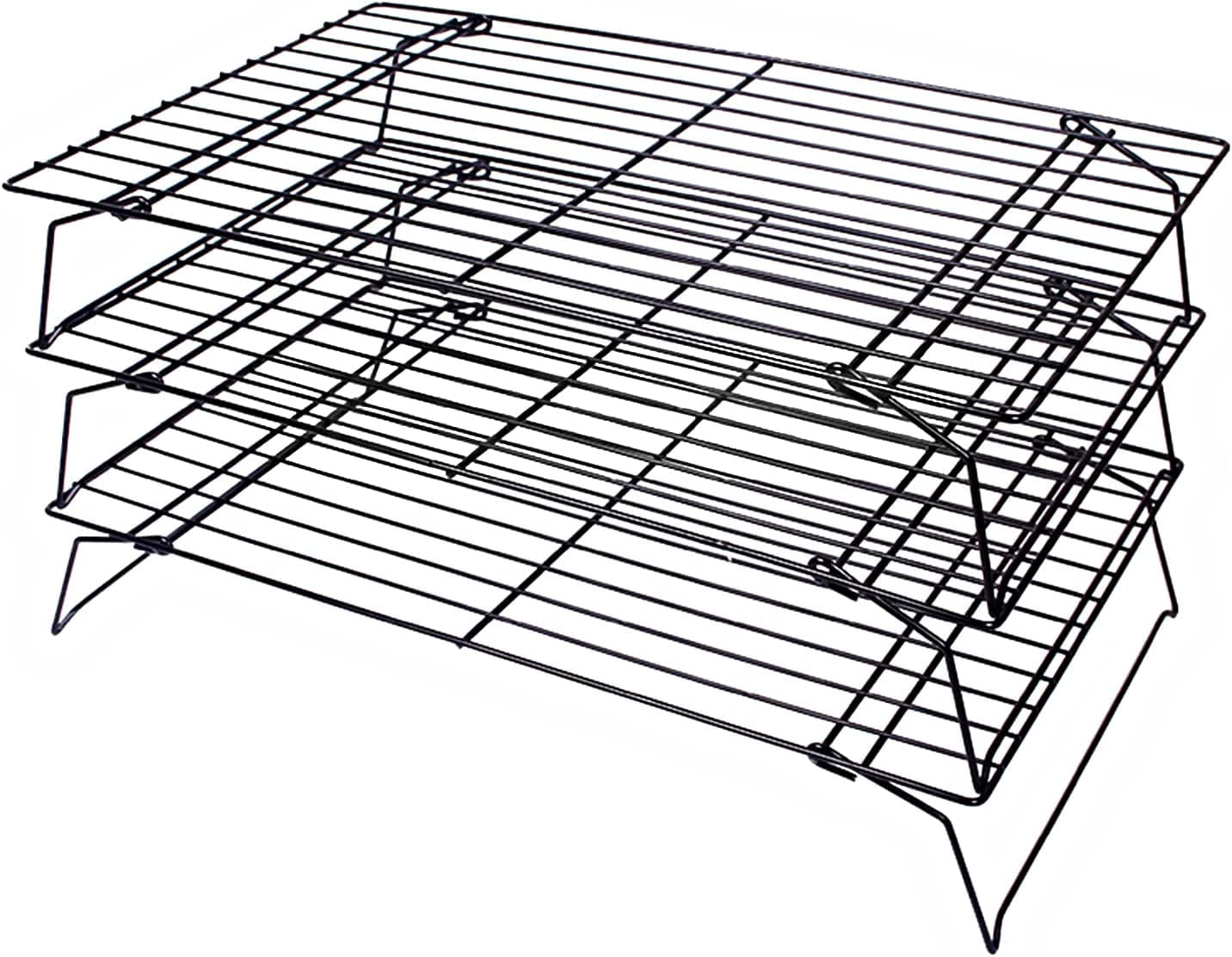3Tier Collapsible Cooling Rack, Stackable NonStick Cooling Racks