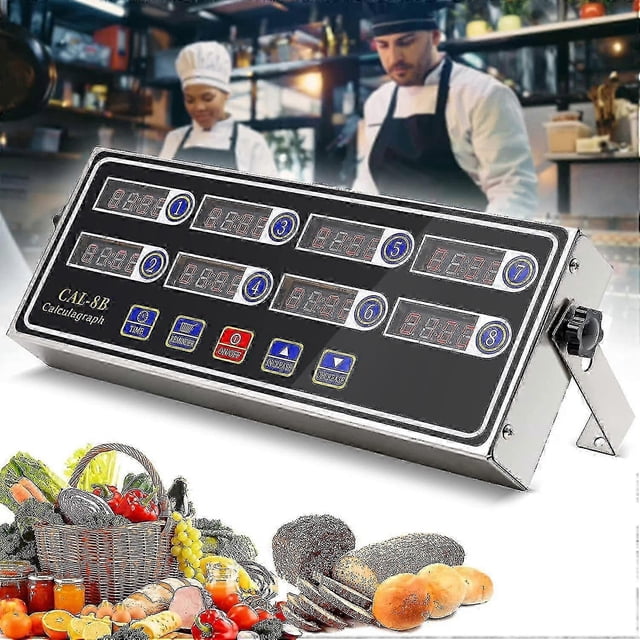 Commercial Kitchen Timers - 8-channel Digital Timer For Cooking And Fryer Reminder