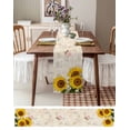 thumbnail image 6 of Table Runner Dresser Scarf 13 x 48 Inch Sunflower Countryside Flower Vintage Letter Background Table Runners Non-Slip Heat Kitchen Dining Table Decor for Indoor Outdoor Home Party Decoration, 6 of 7