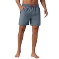 thumbnail image 5 of INSPIRE CHIC Mens Casual Summer Elastic Waist Drawstring Mesh Lining Swimming Beach Shorts 28 Gray, 5 of 5
