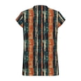 thumbnail image 6 of ClodeEU Women's Summer Floral Print V Neck Short Sleeve T Shirt ,Casual Tunic Shirts Brown 08,Womens Plus L, 6 of 7