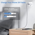 thumbnail image 2 of USB C Charger Block Fast Charging, 2 Pack QC 18W Charging Box with 10FT USB C Charging Cable, Type C Charger Android Phone Charger Station Wall Charger Adapter with Type C Phone Charger Cords, White, 2 of 9
