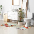 thumbnail image 6 of Yayeee Bath Rugs for Bathroom Floor Set of 2 Non Slip Fluffy Soft Absorbent Mat, Blue Tomatoes, 6 of 7