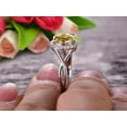 thumbnail image 3 of 8x6mm Oval Cut 1.50 Carat Champagne Diamond Moissanite Engagement Ring Anniversary Gift On 10k White Gold Art Deco, 3 of 5