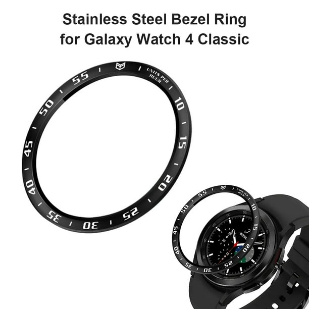 Anillo De Bisel Bisel Bumper Ring para Samsung Galaxy Watch 4 Classic 46mm (A Negro Blanco)