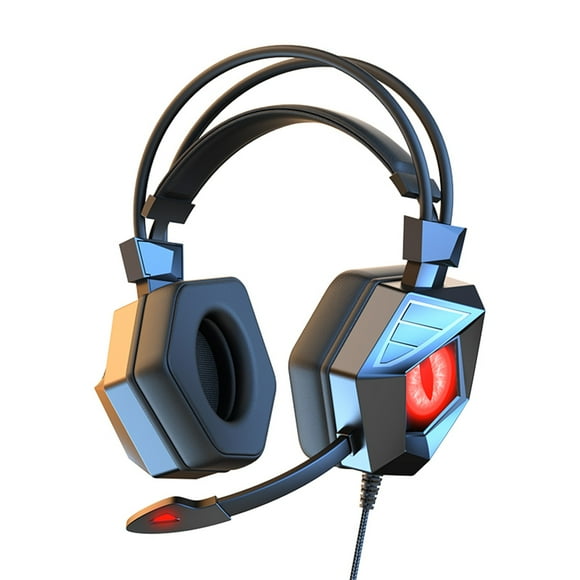 COM1950s Noise Cancelling Headphones, Gaming Headset with Microphone, Around-Ear Gaming Headset Surround Sound Headphones with Noise Cancelling Microphone with Lights, Gaming Headphones with Microphon