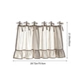 thumbnail image 3 of Curtain Tier Bow Ruffled Window Valance For Kitchen Small Window Decoration, 3 of 6