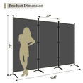 thumbnail image 2 of Room Divider Portable Room Dividers and Folding Privacy Screens, 88'' W Fabric Divider for Room Separation, 3 Panel Partition Room Dividers Freestanding Wall Divider Screen for Dorm Studio Office., 2 of 5