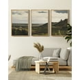 thumbnail image 3 of Drsoum Vintage 24x36in3pcs Brown Framed Landscape Wall Art Wilderness Mountain Retro Classic Farmhouse Paints Rustic24, 3 of 8