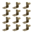 thumbnail image 1 of Uxcell 0.24'' Soporte de Estante en Forma de L  Soporte de Estante con Agujero  Acero Bronce 20pcs, 1 of 3