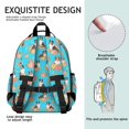 thumbnail image 4 of Australian Shepherd and Floral Cute School Backpack Bag for School with Padded Back and Adjustable Shoulder Straps 15.25"x11.5"x5.25", 4 of 4