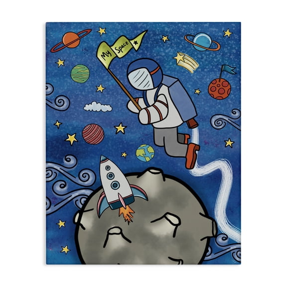 Astronaut Space Adventure Canvas Wall Art, design by Jennifer Stith