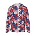 thumbnail image 2 of Lsque American Stars2 UPF 50+ Lightweight Sun Protection Men's Women's Long Sleeve Shirt, Hoodie Performance -Medium, 2 of 9