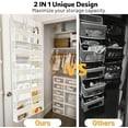 thumbnail image 2 of Ofiray-home Over the Door Organizer 5 Tiers,Extra Large Behind Door Storage of 10 Compartments,80 lbs Weight Capacity Over the Door Storage, Door Hanging Organizer for Closet, Diaper Organizer, Beige, 2 of 7