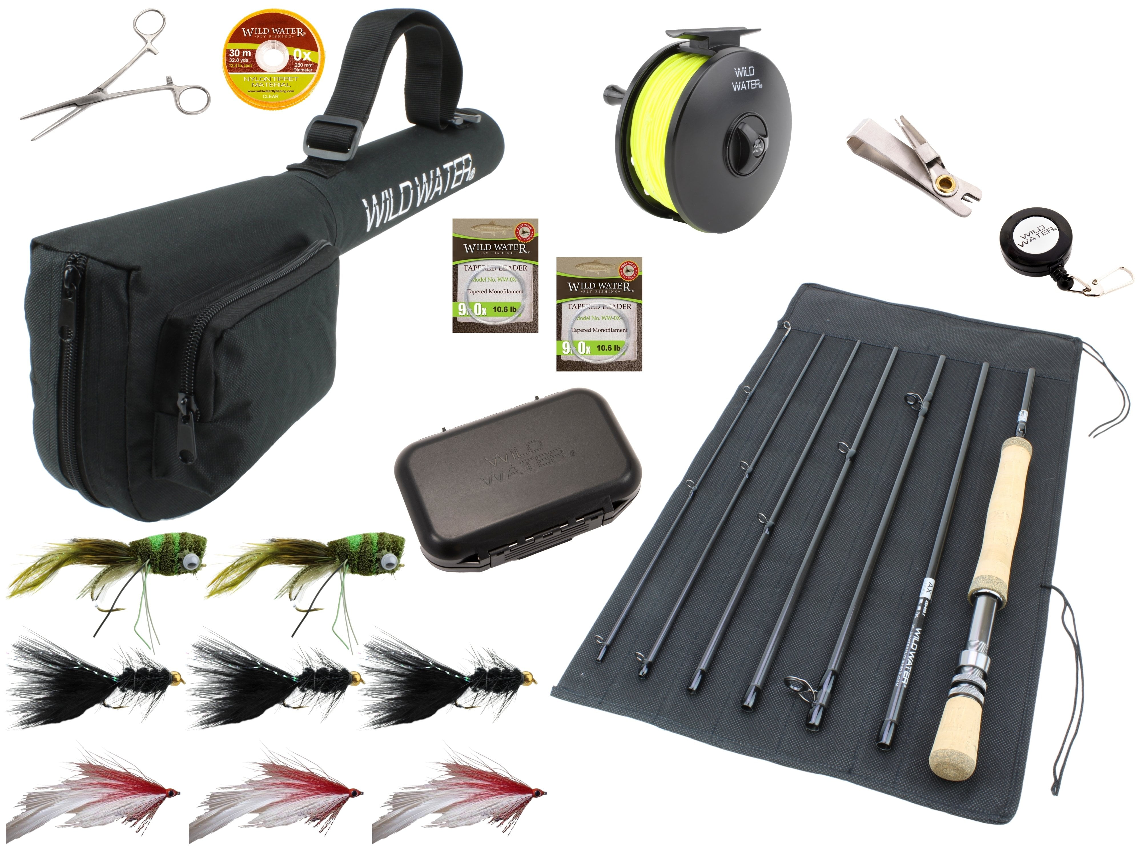 Wild Water Fly Fishing 9 Foot, 4-Piece, 3/4 Weight Fly Rod Deluxe Complete  Fly Fishing Rod and Reel Combo Starter Package