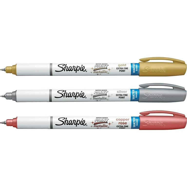 Sharpie 1783278 Water-Based Metallic Paint Markers Assorted 3/Pack