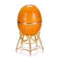 thumbnail image 2 of danila-souvenirs Faberge style First Hen Egg / Trinket Jewel Box with chicken 5.2'' (13 cm) yellow, 2 of 4