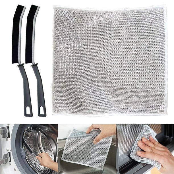 Para Lavar Platos Malla Alambre Que No Raya Con Cepillo para Rincones para Secado Húmedo (20 Piezas)
